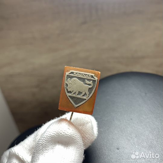 Винтажная Брошь Янтарь Ретро