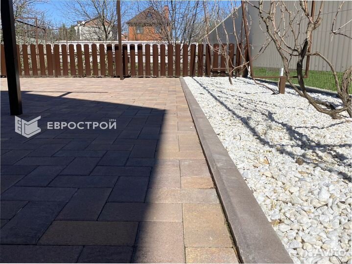 Тротуарная плитка, брусчатка, бордюры