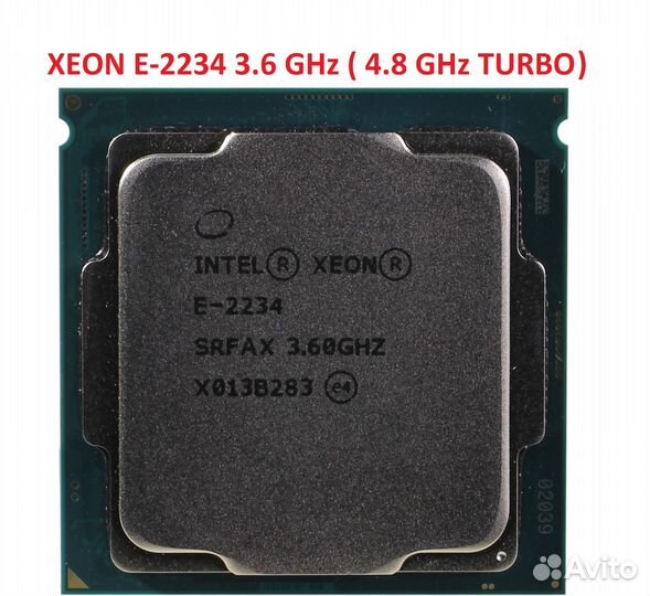 Процессор Xeon E-2234 3.6 GHz / 4core LGA1151 NEW