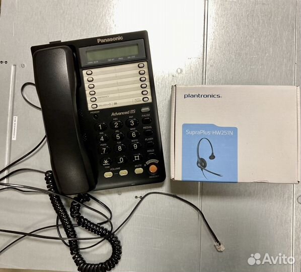 Стационарный телефон panasonic с гарнитурой