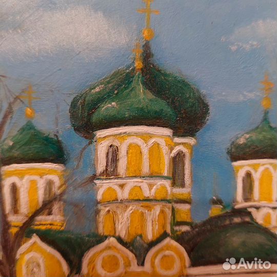 Картина маслом в рамке 