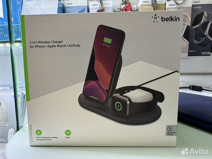 Док станция Belkin Boost Charge Pro 2 в 1 15вт