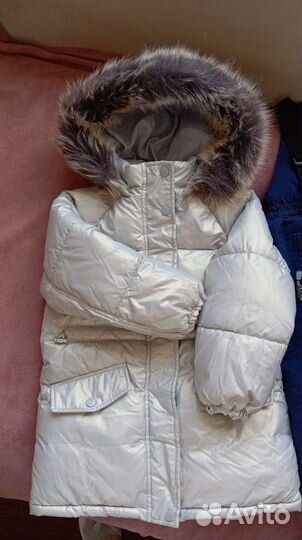 Куртка полукомбинезон зимние для девочки 122