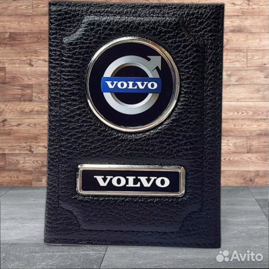 Обложка для паспорта Volvo черная