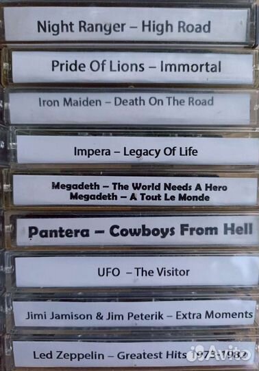 Аудиокассеты рок разных напр.запад(30кассет-1лот)