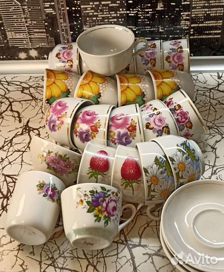 Южноуральский Фарфор соусники чайная пара