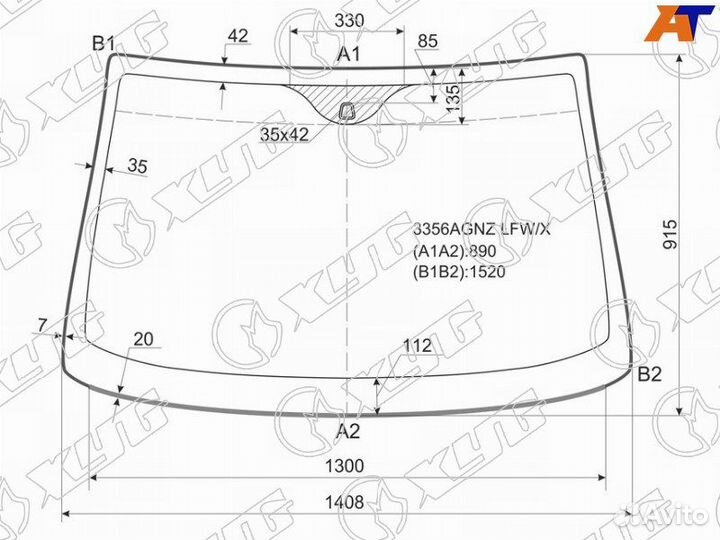 Лобовое стекло на Fiat Stilo 2001г
