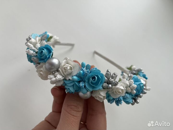 Ободок зимний новогодний