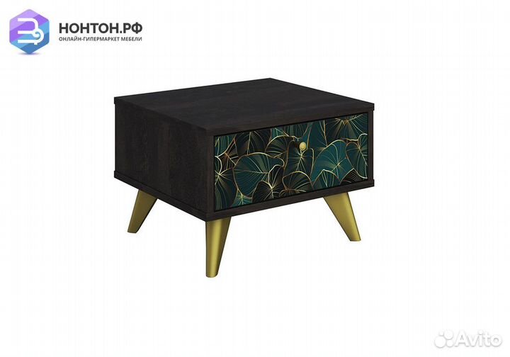 Тумба прикроватная Фьюжн tropical / камень угольны