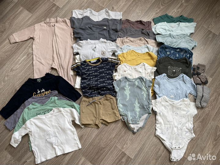 Вещи пакетом на мальчика 3-9 мес