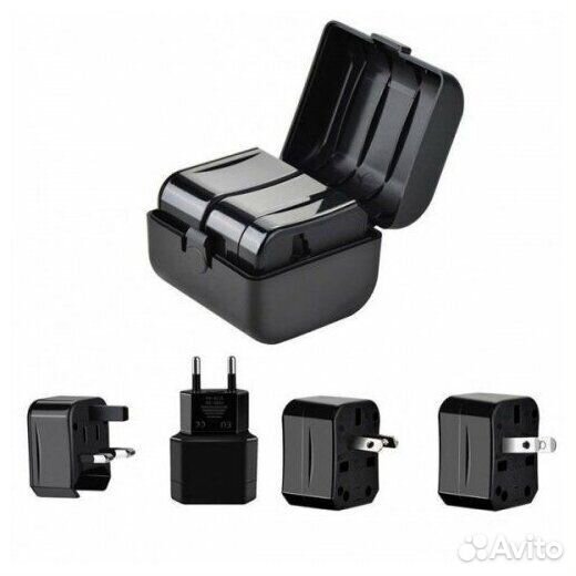 Сетевой переходник hoco AC1 черный