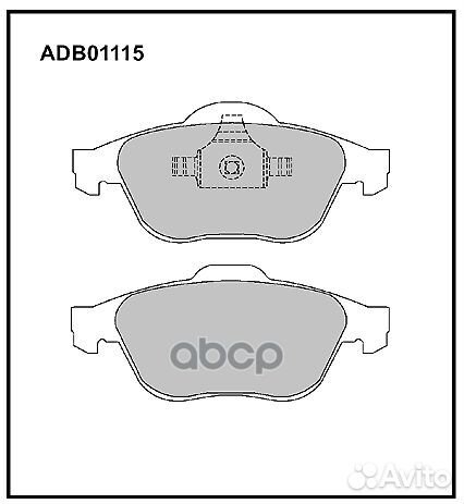 Колодки торм. renault laguna II (BG0/1) ADB0111