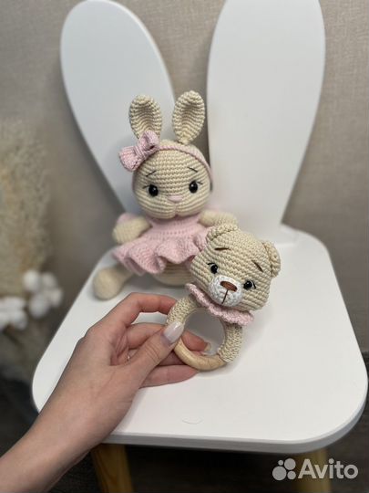Набор для новорожденного игрушки вязаные