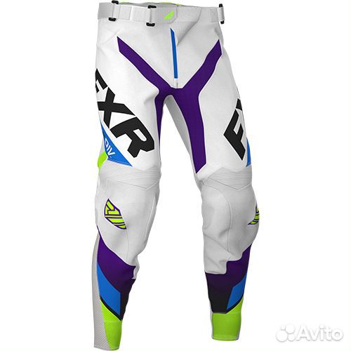 Штаны для мотокросса FXR Revo MX White/Purple/Lime