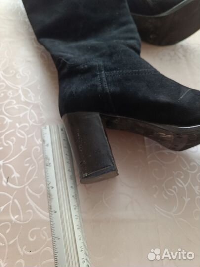 Сапоги женские 38 натуральная замша