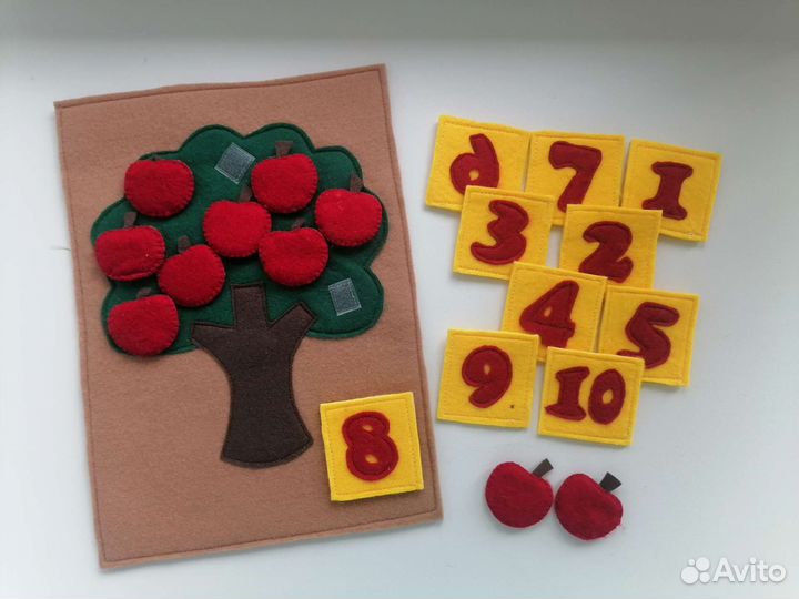 Математическая игра из фетра 
