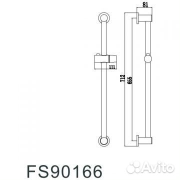 Душевая штанга Fmark FS90166. хром хром