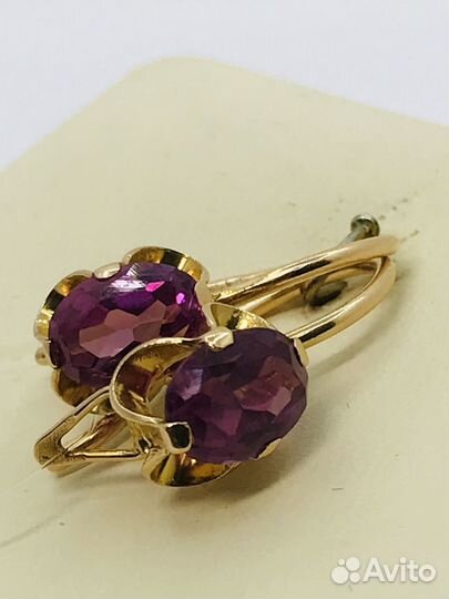 Золотые серьги 583п