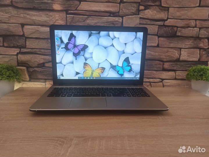 Мощный офисный ноутбук Asus 4gb/ssd/hdd 1000gb
