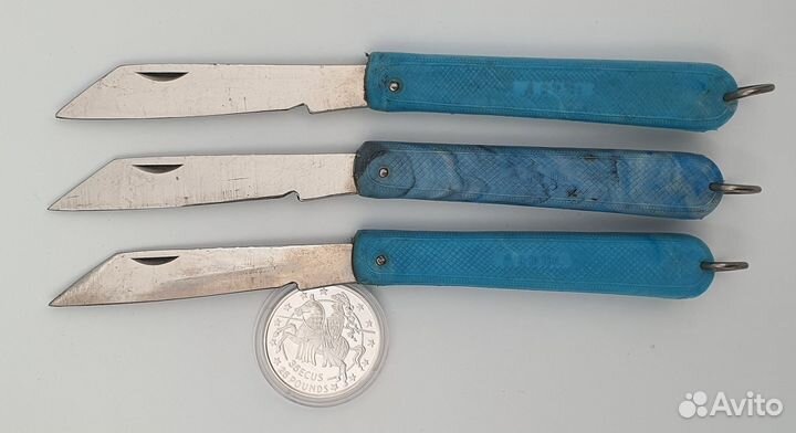 Нож СССР складной новый. Колхозник без колосьев