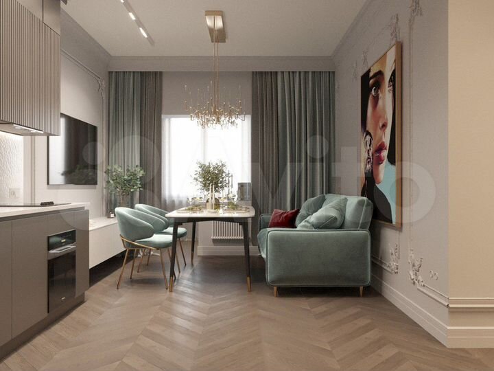 2-к. квартира, 75,4 м², 5/9 эт.