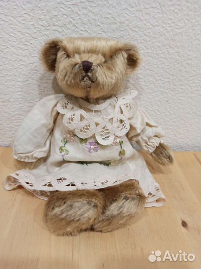 Мишка в вышитом платье новый