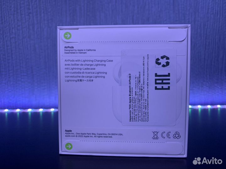 Новые оригинальные Apple AirPods 3 поколение