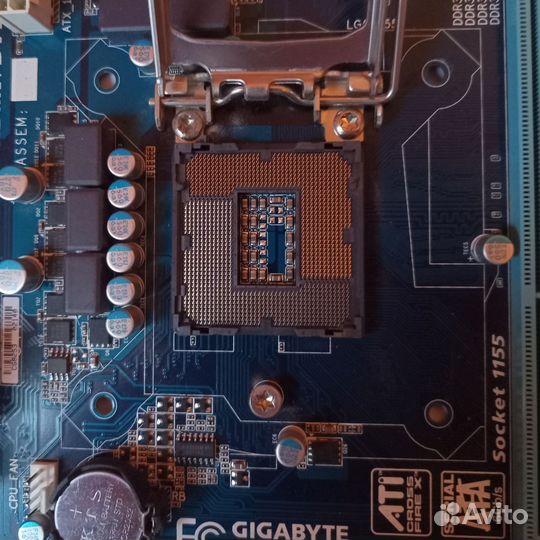 Материнская плата Gigabyte GA-B75M-D3H неисправная