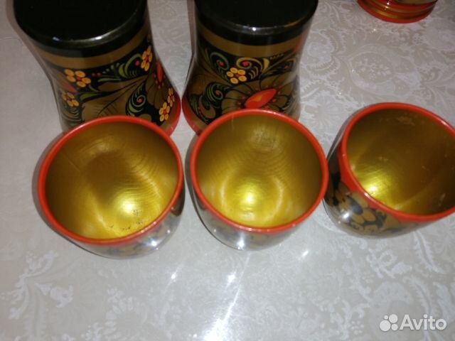 Деревянные стаканы Хохлома