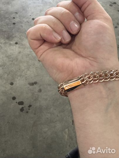 Мужской золотой браслет 585