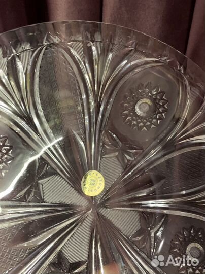 Ваза для фруктов хрусталь