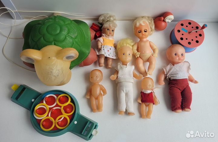 Разные детские игрушки из СССР. Пластмасса. Пупсы