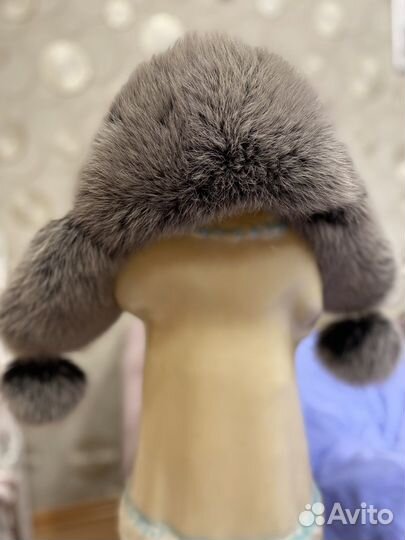 Шапка натуральный мех песец