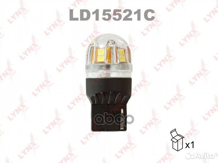 Лампа светодиодная LED W21W T20 12V W3x16d SMDx