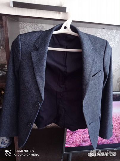 Пиджак школьный, размер 134