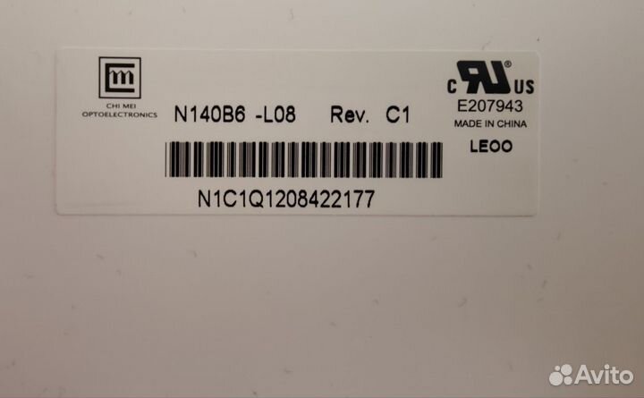 N140b6-l08 Матрица 14 дюймов LED