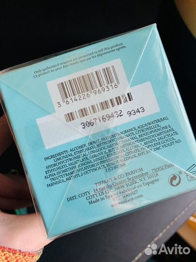 Туалетная вода tiffany & co