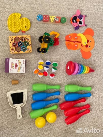 Игрушки пакетом на 1 -2 года монтессори деревянные