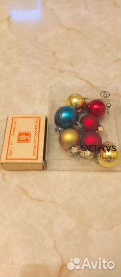 Елочные мини- шары стеклянные СССР