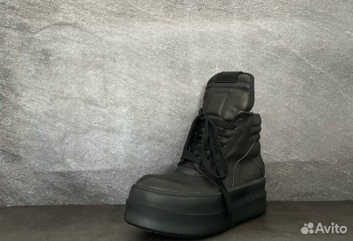 Rick owens geobasket triple black высокие