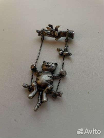 Брошь Кот
