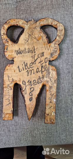 Маска индейца декоративная из дерева