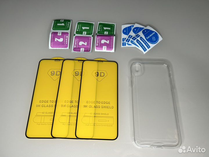 Защитное стекло iPhone в ассортименте 3 шт