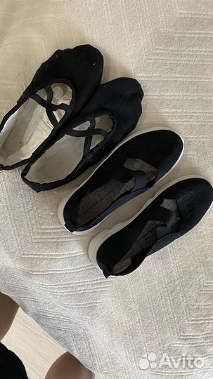 Купальник гимнастический 134 +балетки 33 размер