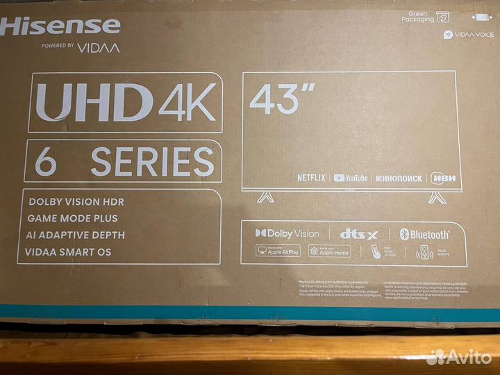 Телевизор hisense 43e7hq 4k