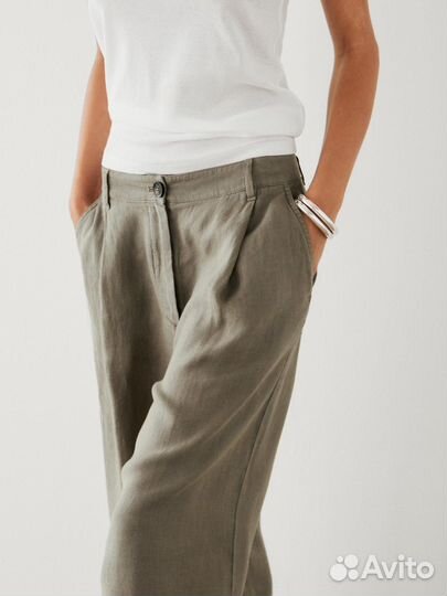 Брюки льняные женские Massimo Dutti