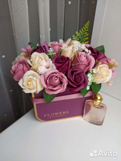 Букет из мыльных роз