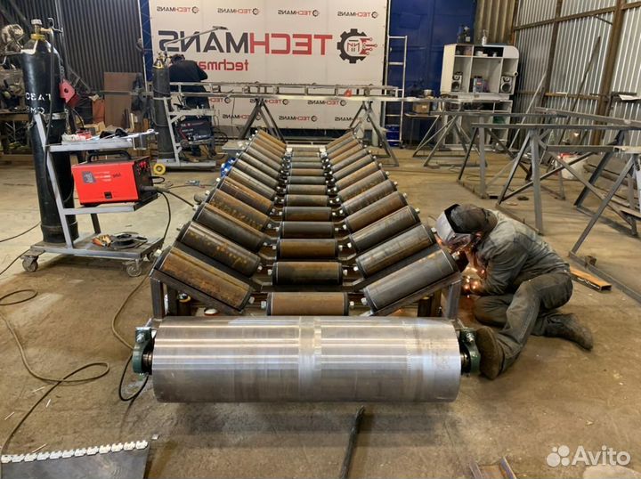 Конвейер желобообразный, двух / трех роликовый