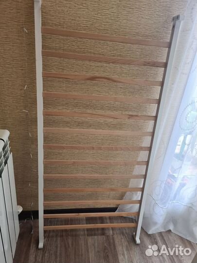 Детская кровать качалка. Белая