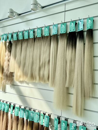 Волосы натуральные для наращивания блонд омбре